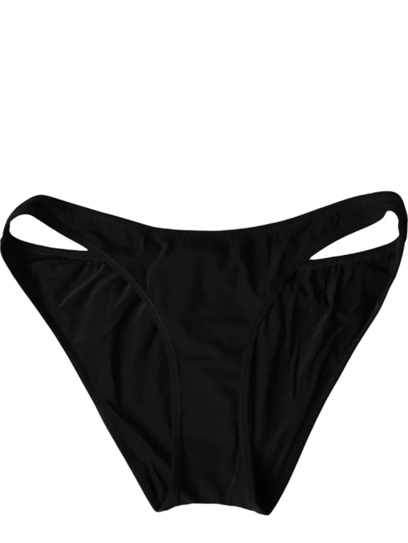Black Nylon Swimwear Beachwear Bottom Bikini