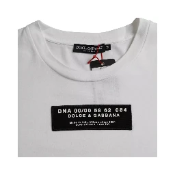 White Cotton DG Applique Men Casual T-shirt