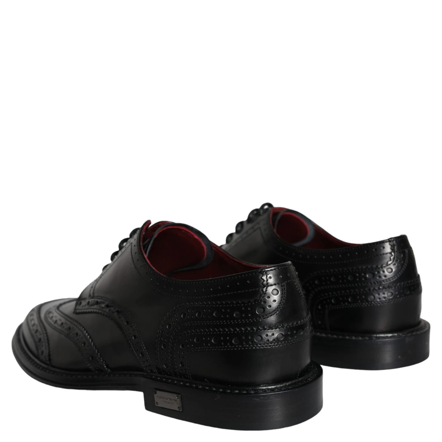 Black Leather Oxford Wingtip Formal Men Shoes