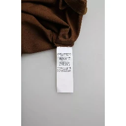 Brown Color Splash Cotton Crew Neck T-shirt