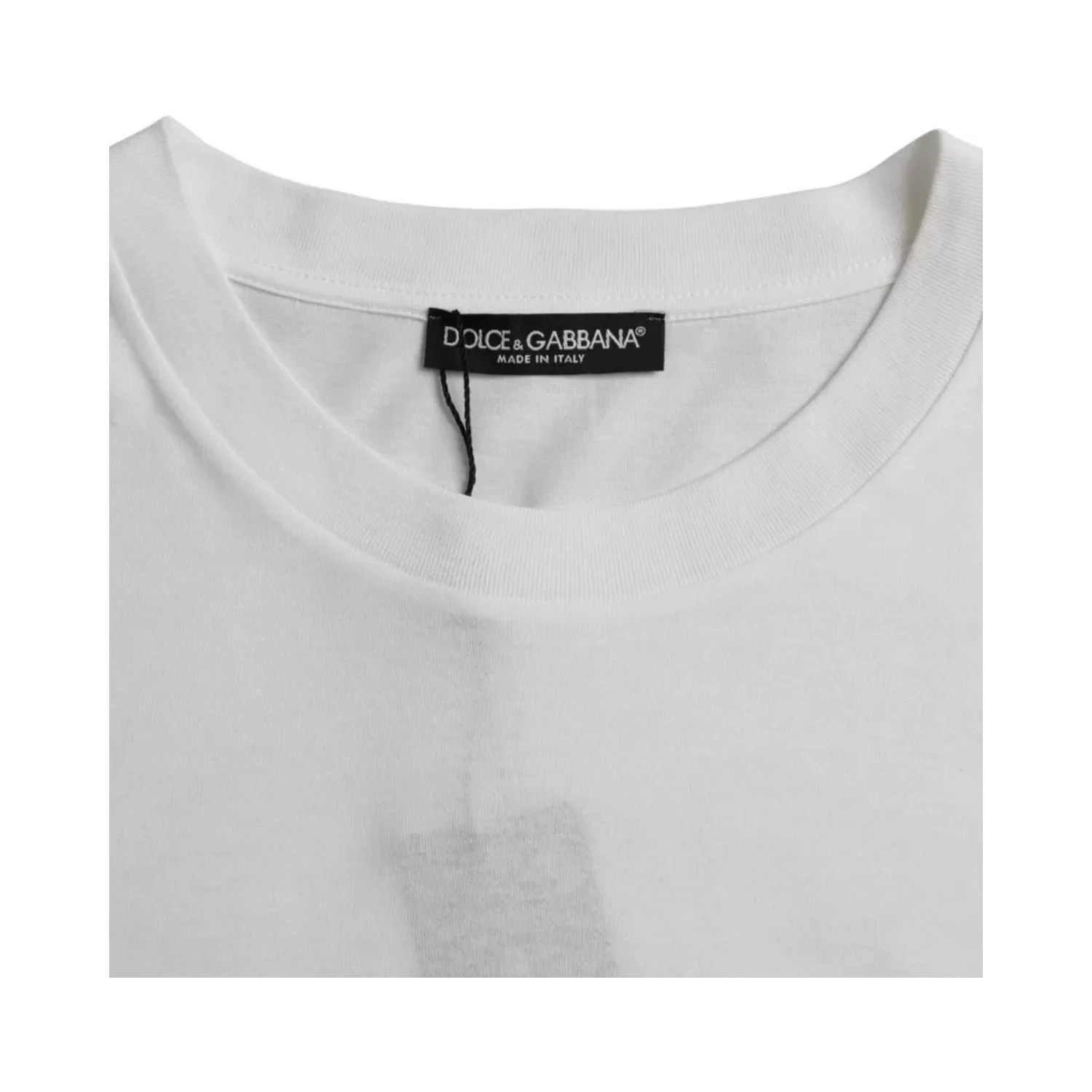 White Cotton Round Neck Short Sleeve T-shirt