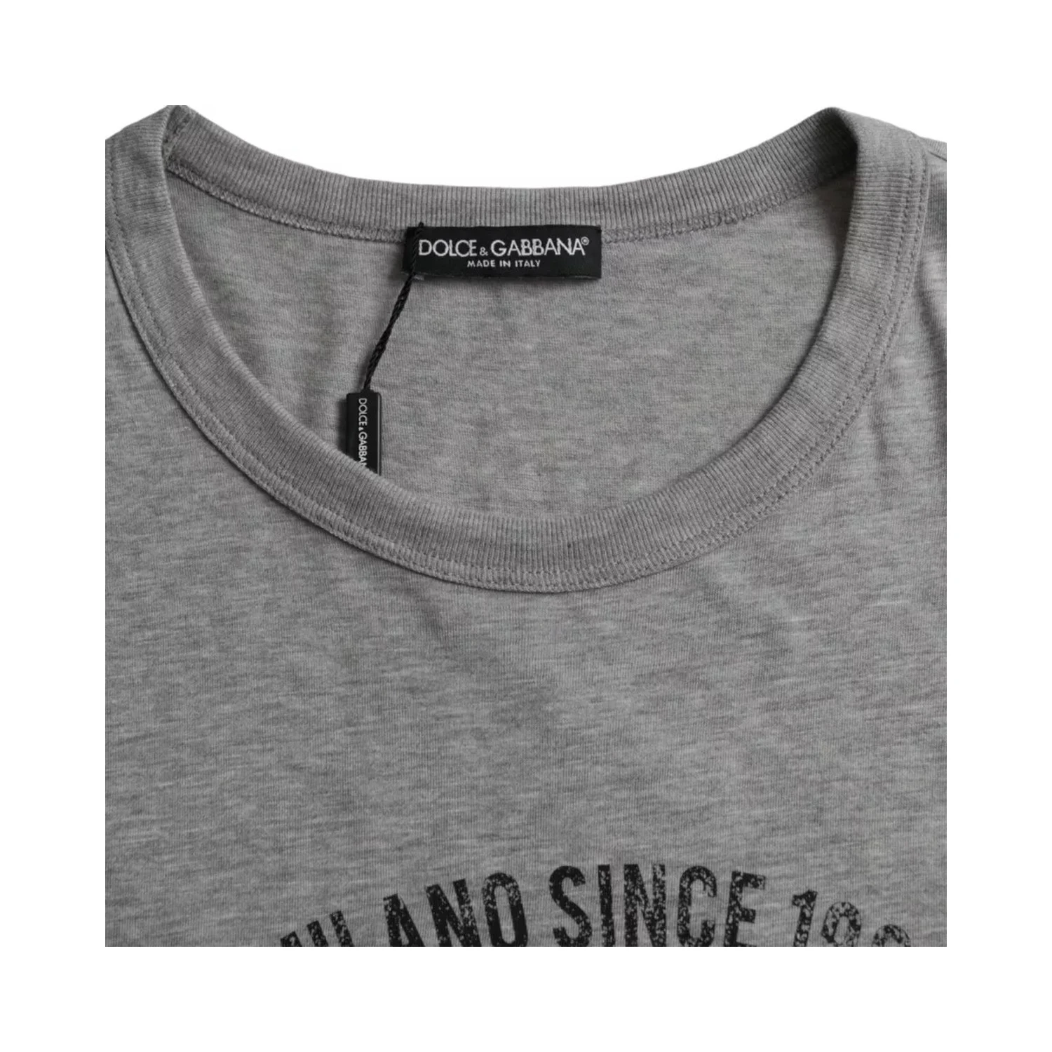 Gray Graphic Print Cotton Round Neck T-shirt