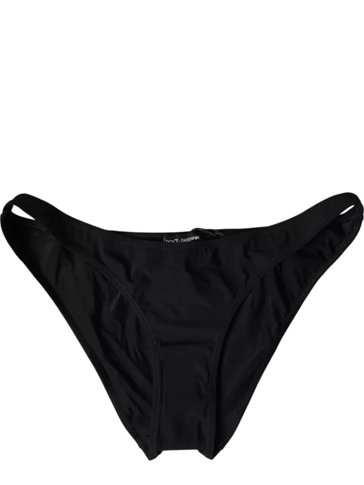 Black Nylon Swimwear Beachwear Bottom Bikini