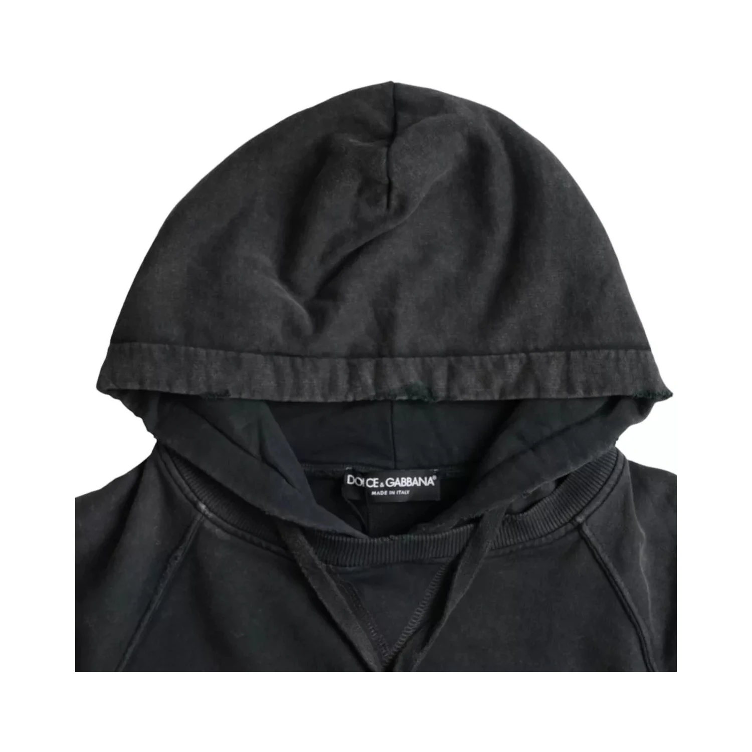 Black Cotton Hooded Short Sleeves Cropped T-shirt