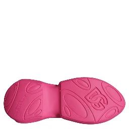 Pink Logo Print Slip On Socks Sneakers Shoes