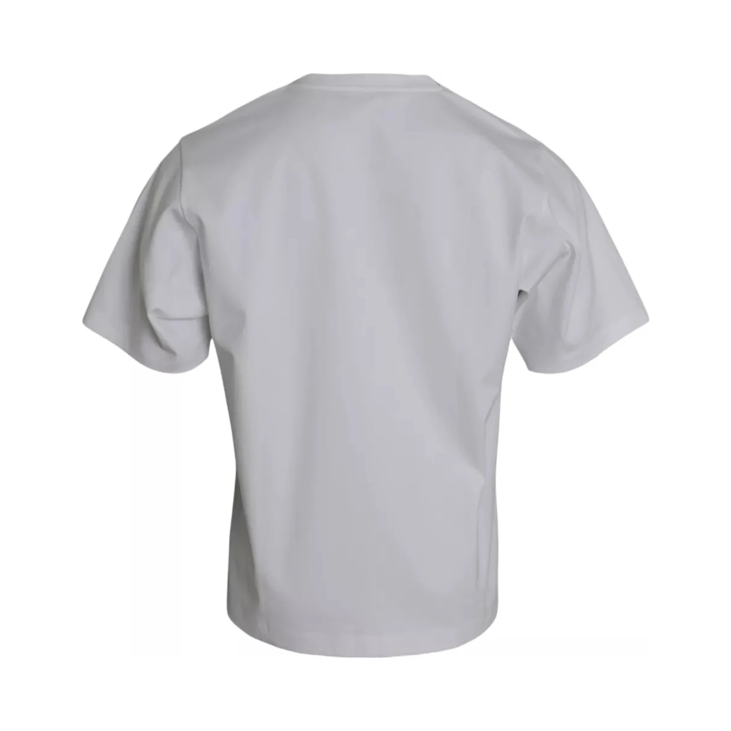 White Cotton Round Neck Short Sleeve T-shirt