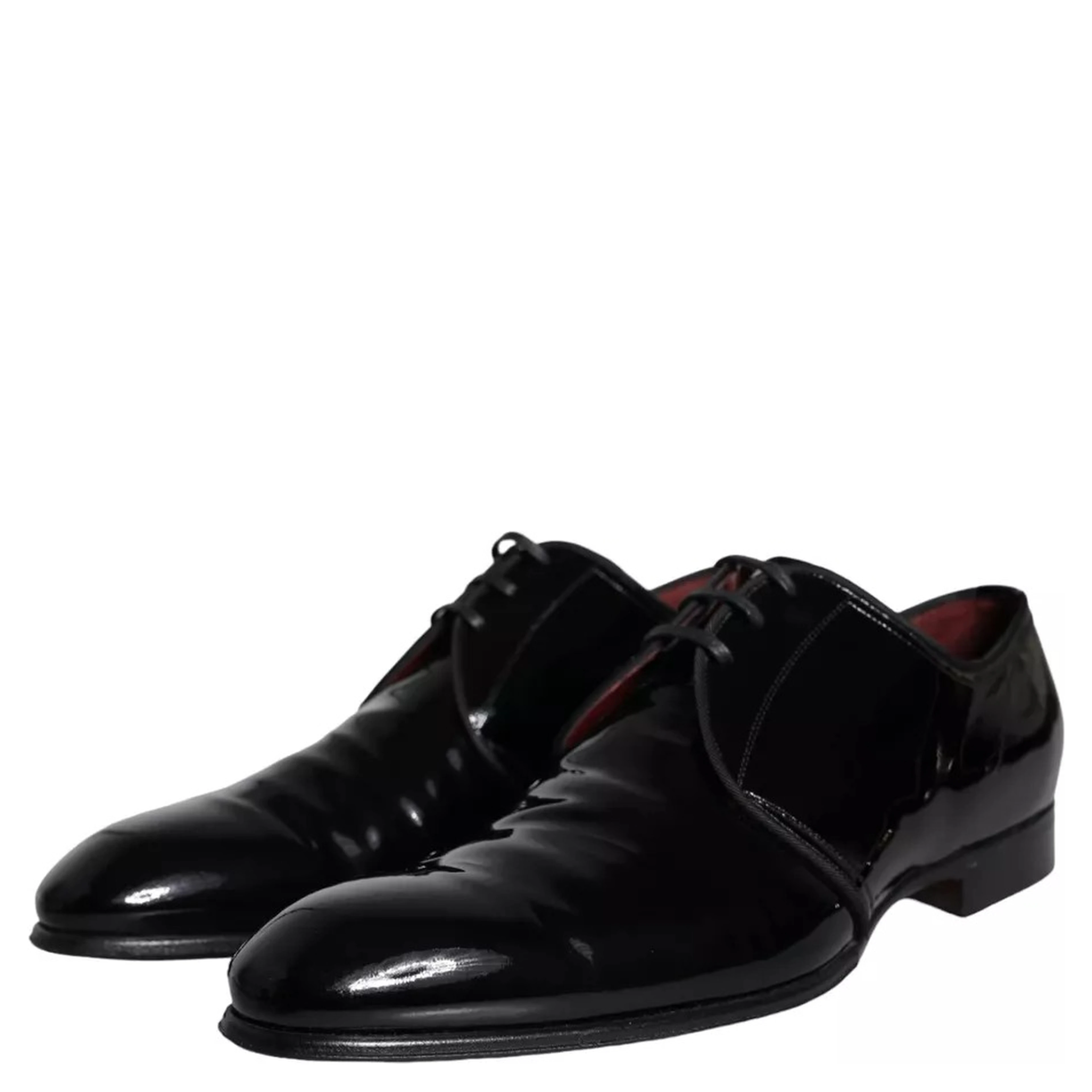Black Patent Leather Derby Men Dress Shoes