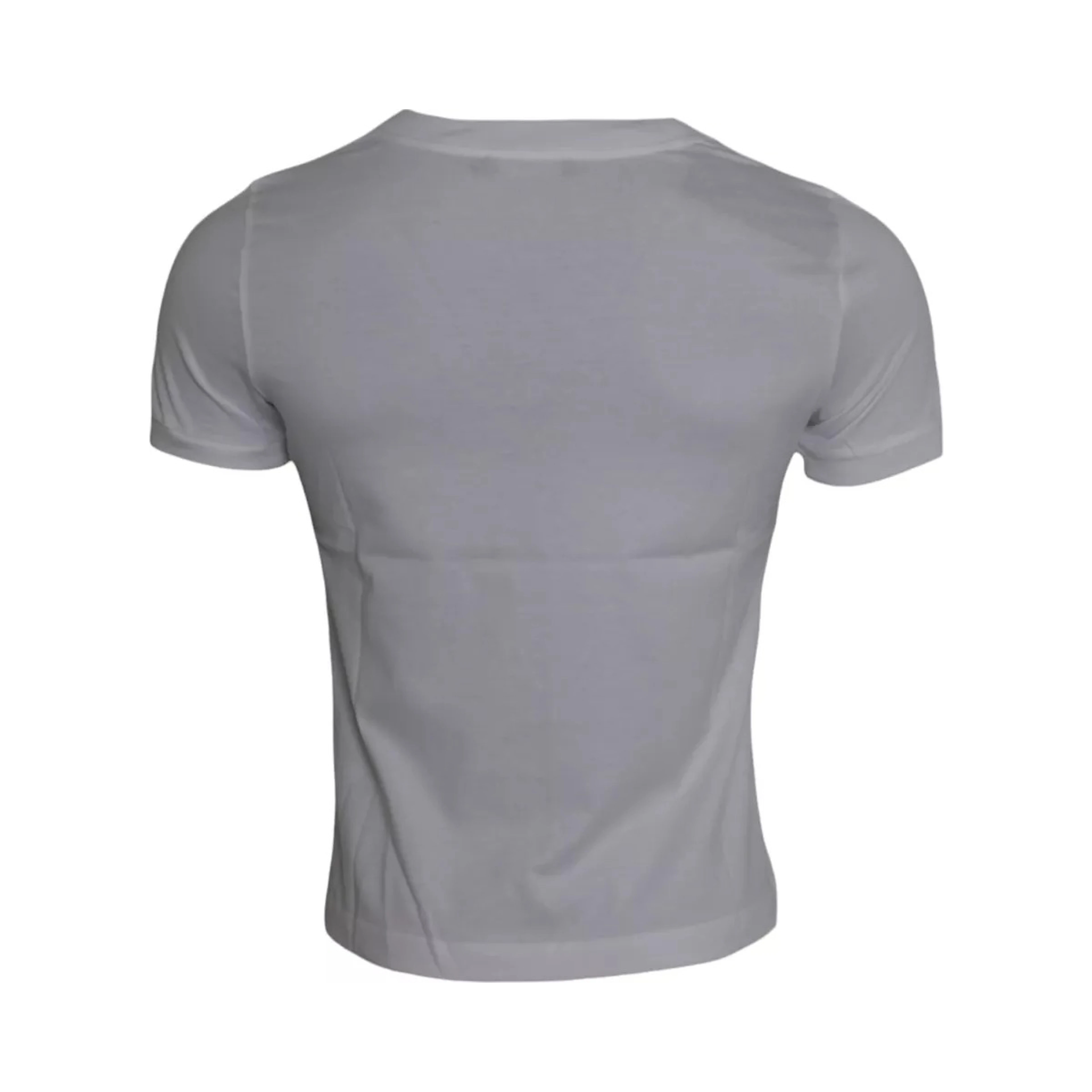 White Cotton Round Neck Short Sleeve T-shirt