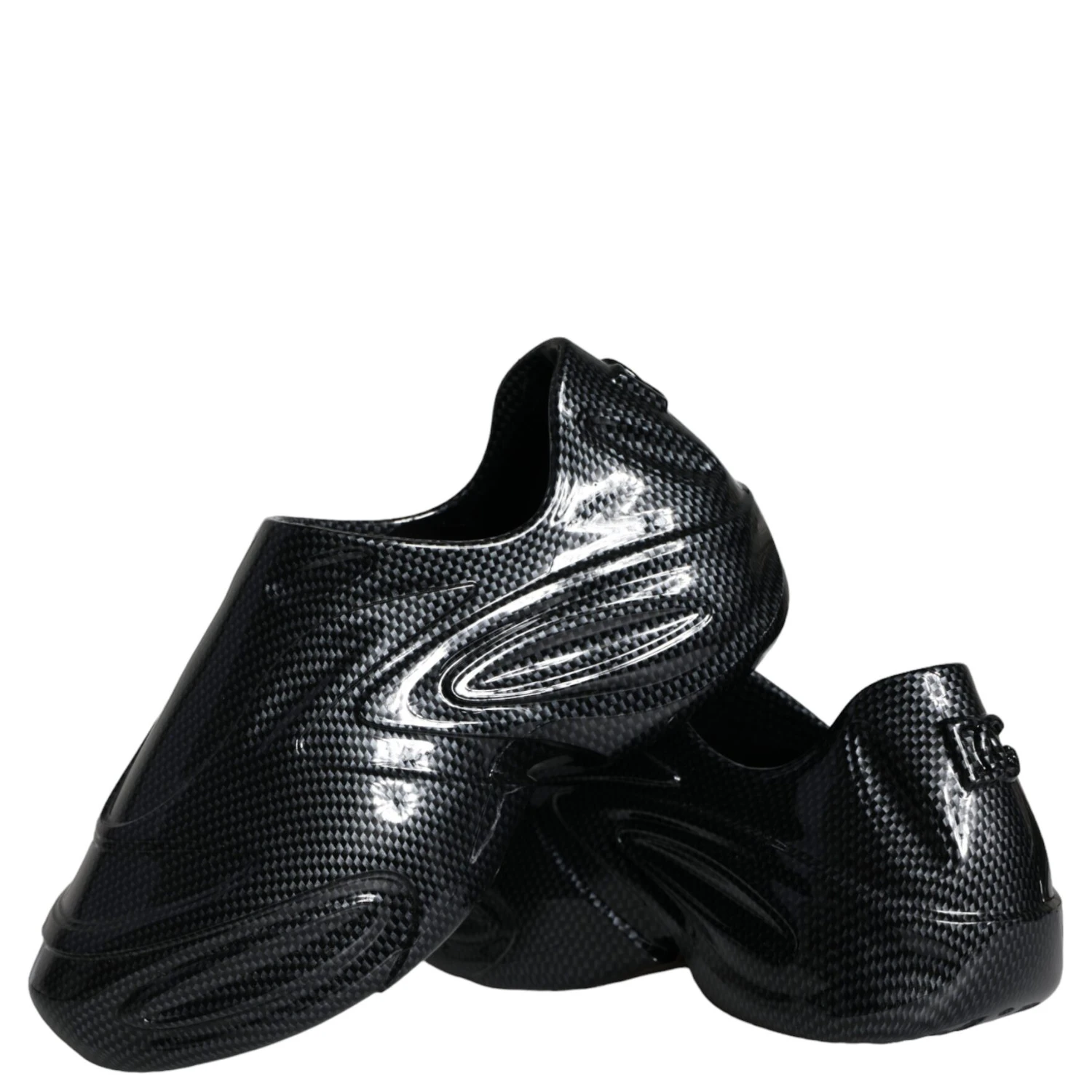 Black Foiled Rubber Toy Low Top Men Sneakers Shoes