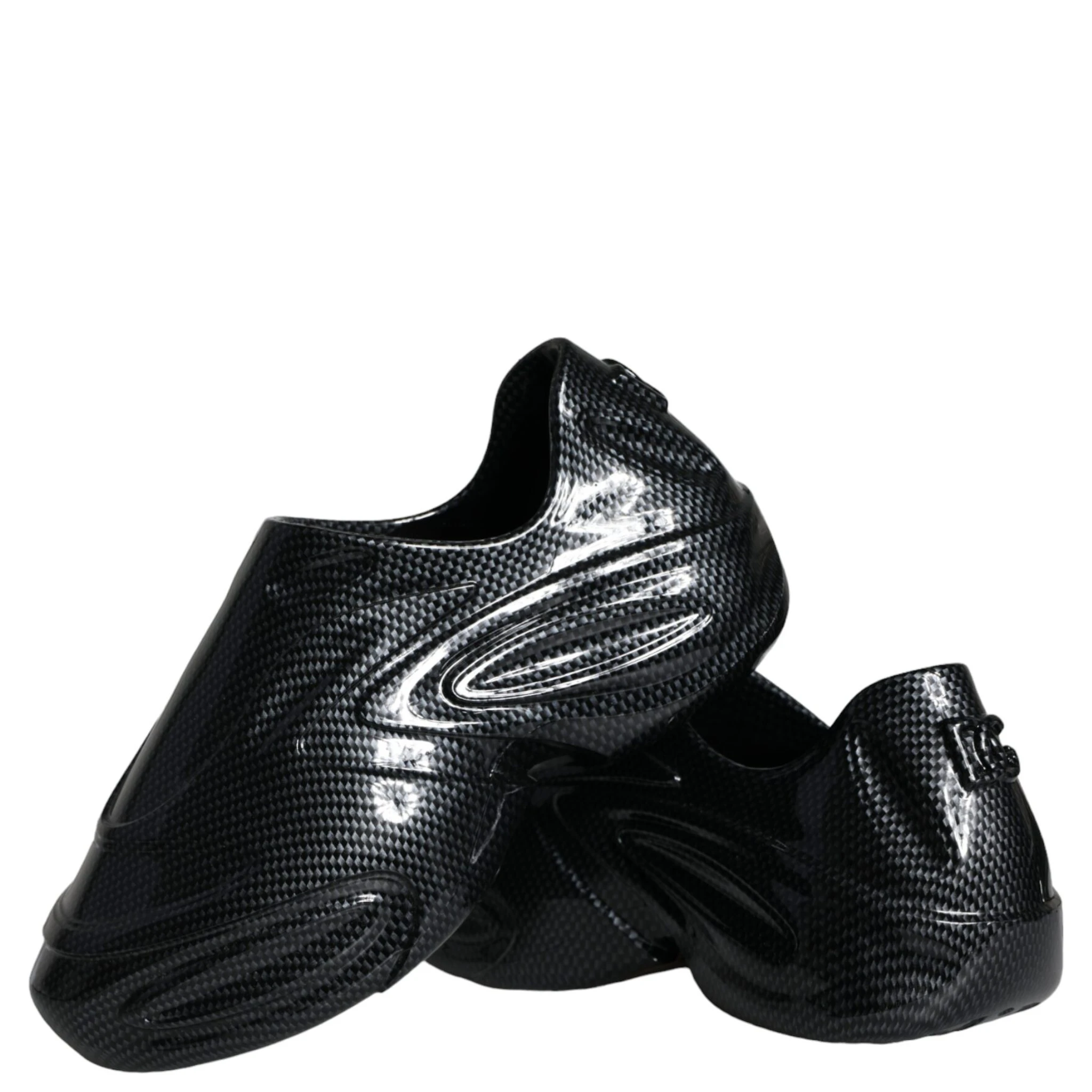 Black Foiled Rubber Toy Low Top Men Sneakers Shoes