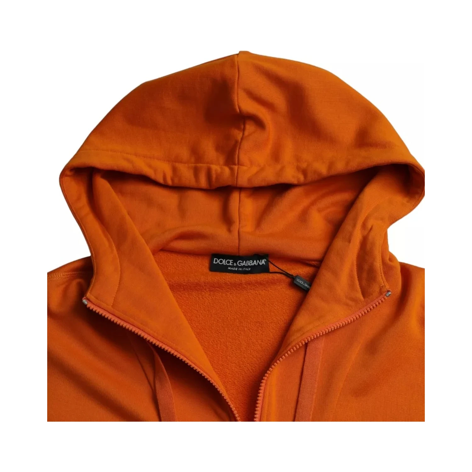 Orange Hooded Pullover Sweatshirt Sweater