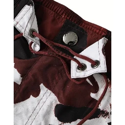 Multicolor Camouflage DG Logo Beachwear Shorts Swimwear