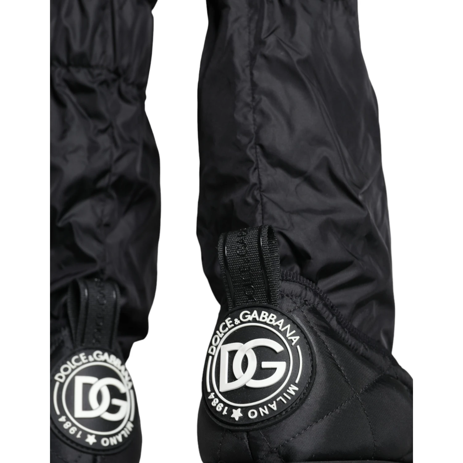 Black Quilted High Top Boots Sneakers Shoes