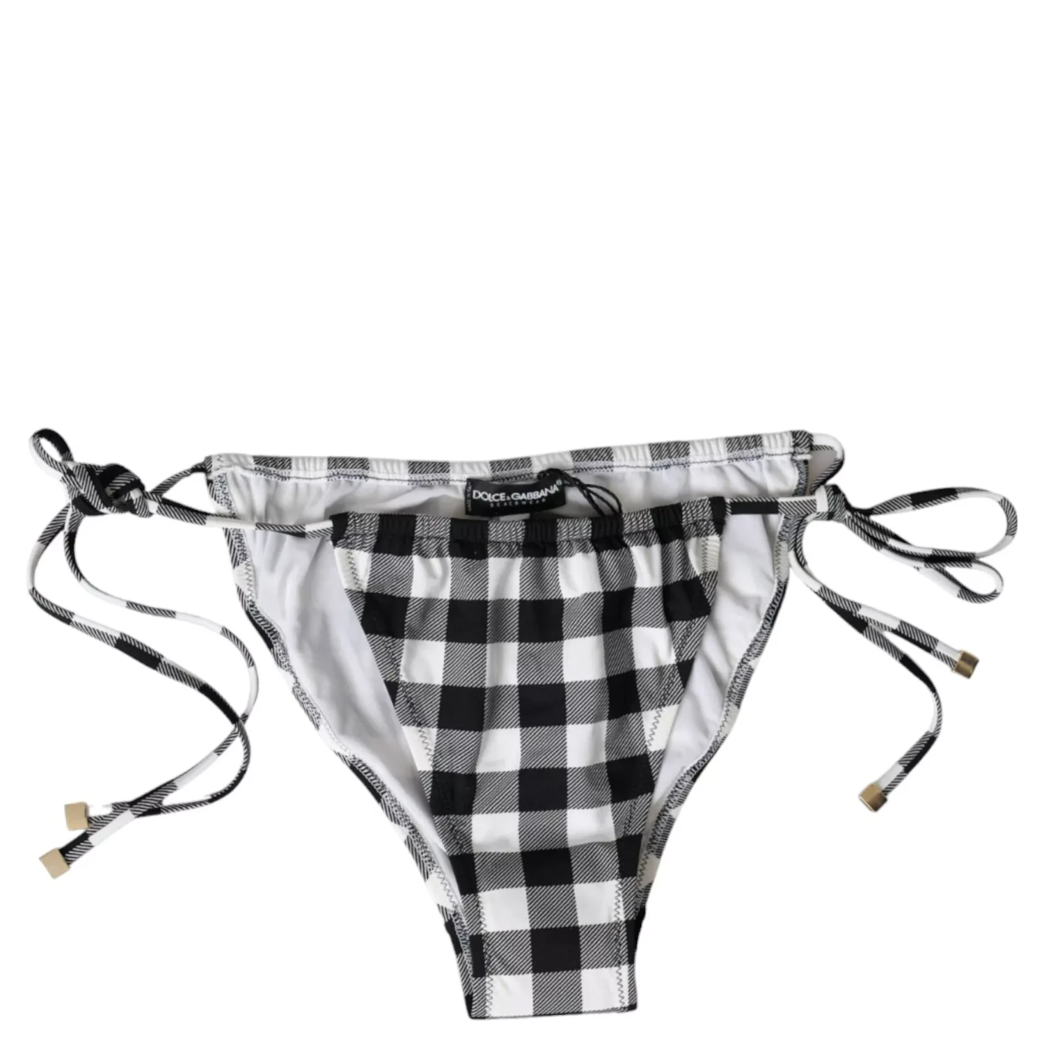 Black White Check Swimwear Beachwear Bottom Bikini