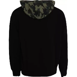 Black Camouflage Hooded Sweatshirt Sweater