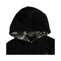 Black Camouflage Hooded Sweatshirt Sweater