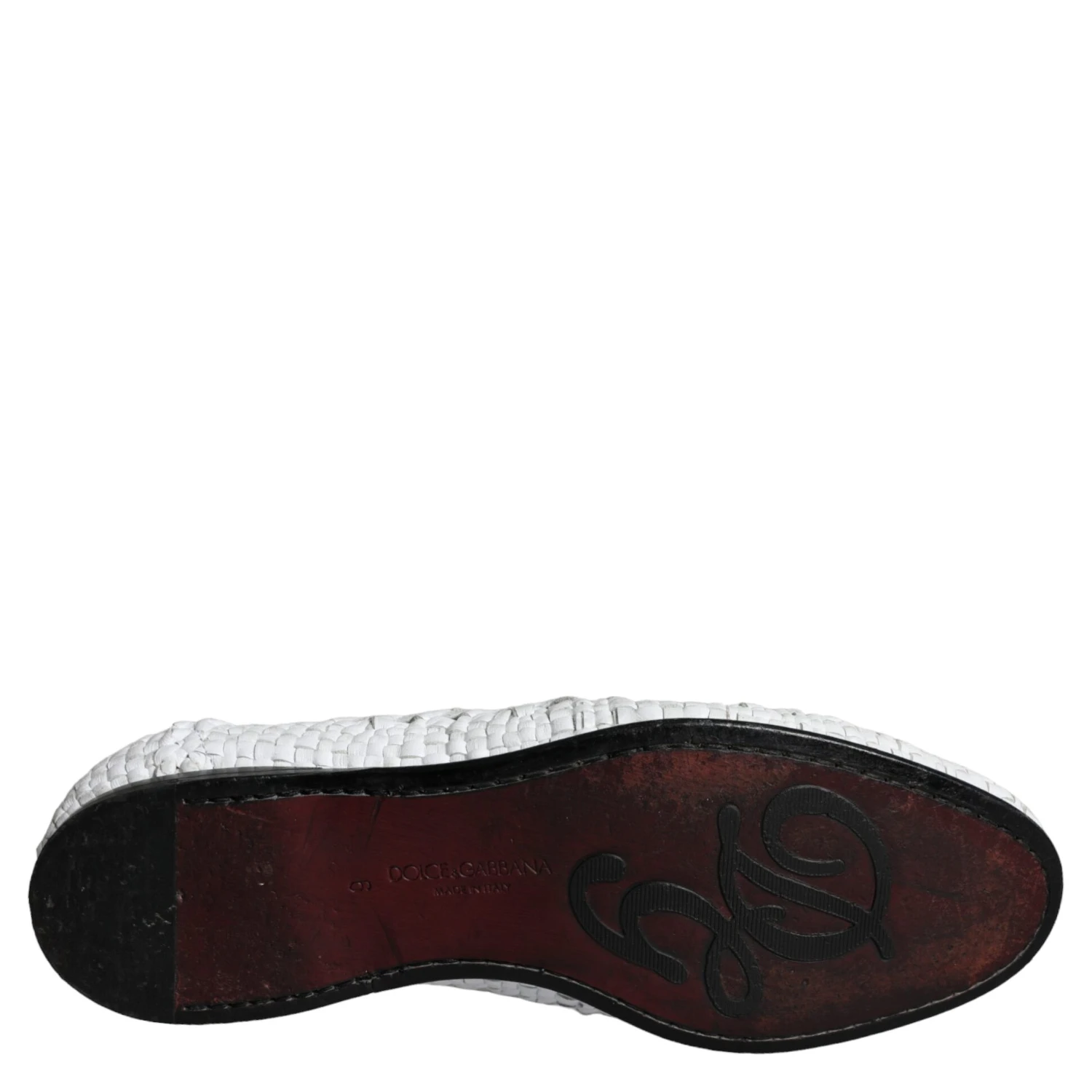 White Woven Leather Slip On Loafers Men Shoes