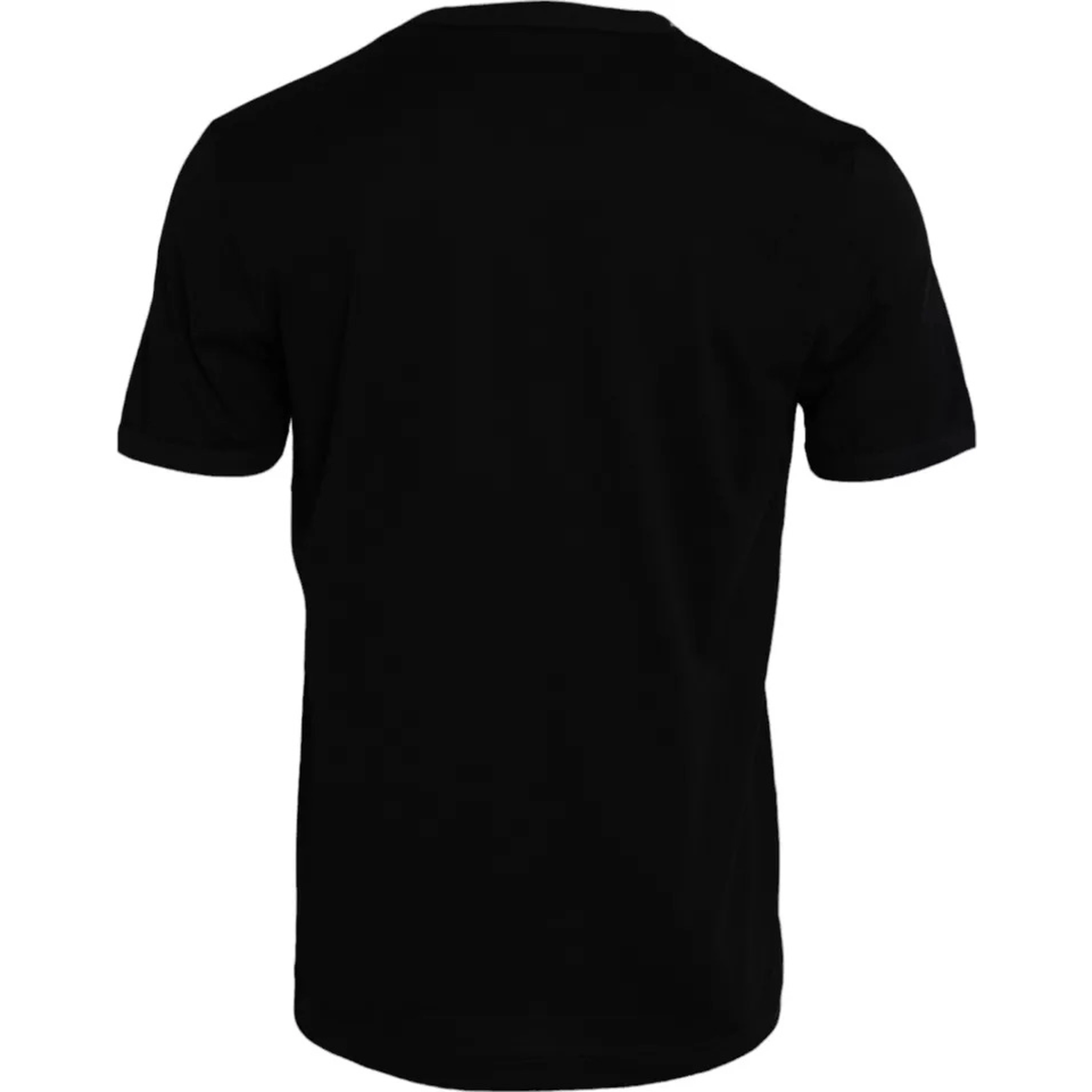 Black Cotton Round Neck Short Sleeves Men T-shirt