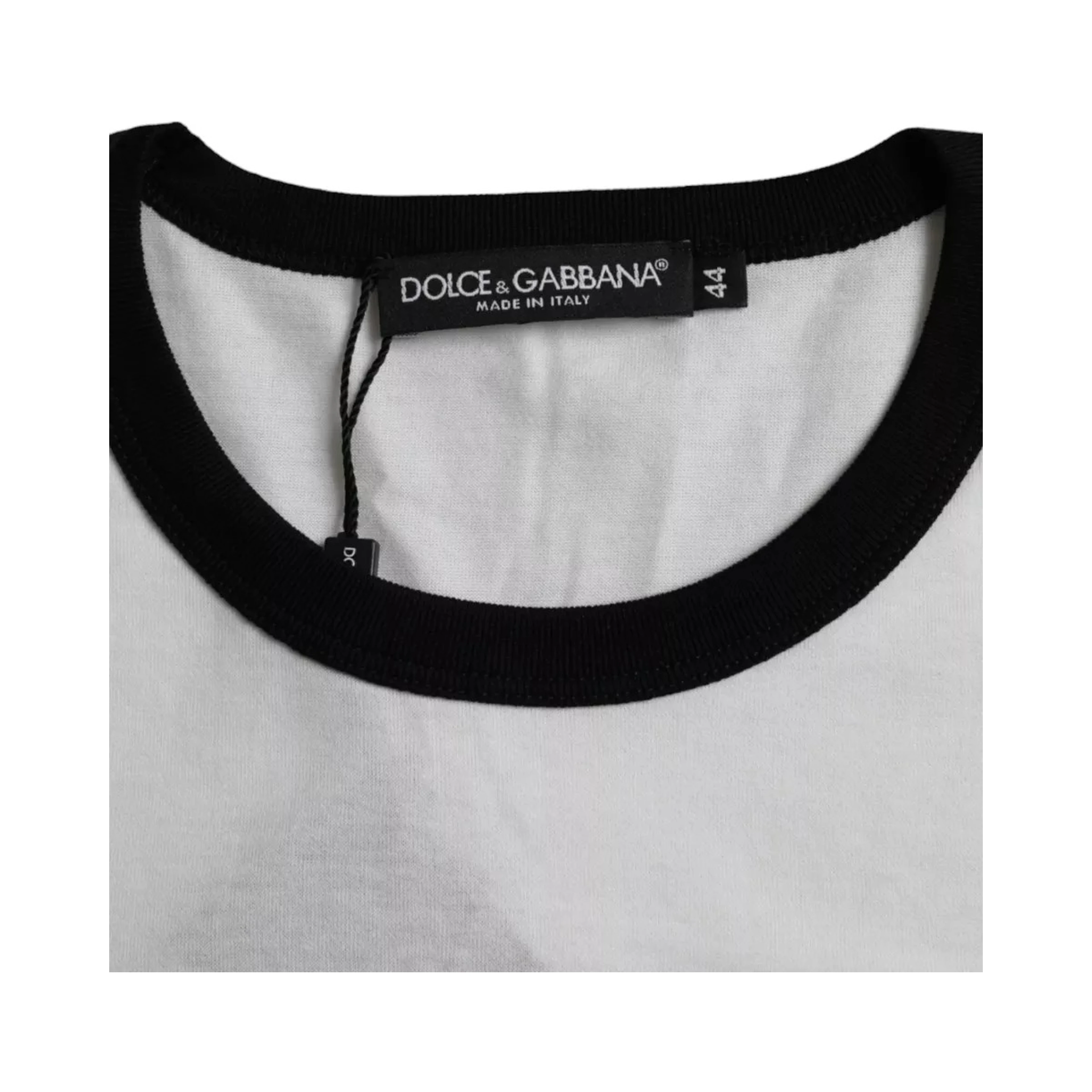 Black White Jazz Print Cotton Short Sleeves T-shirt