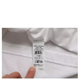 White Cotton Round Neck Short Sleeve T-shirt