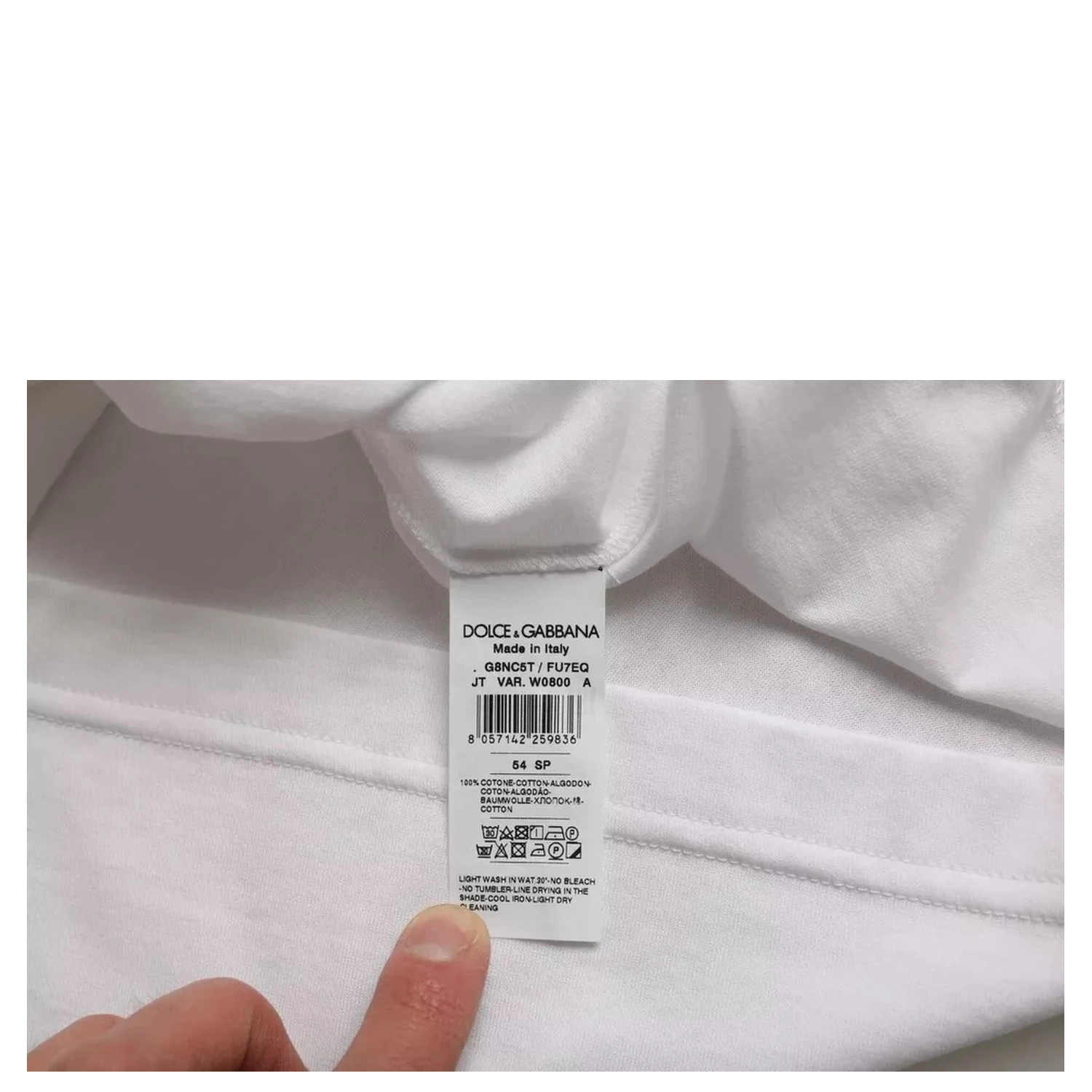 White Cotton Round Neck Short Sleeve T-shirt