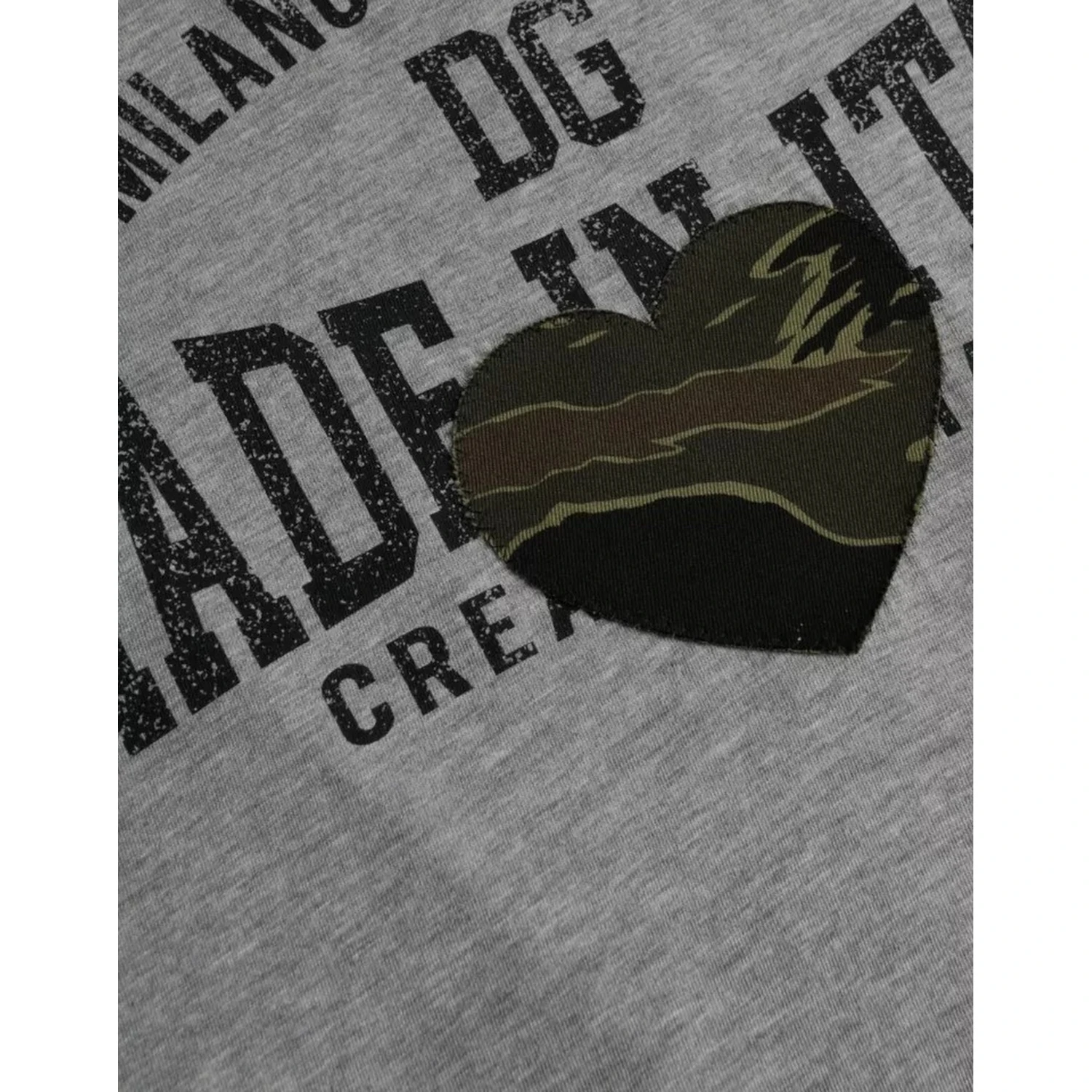 Gray Graphic Print Cotton Round Neck T-shirt