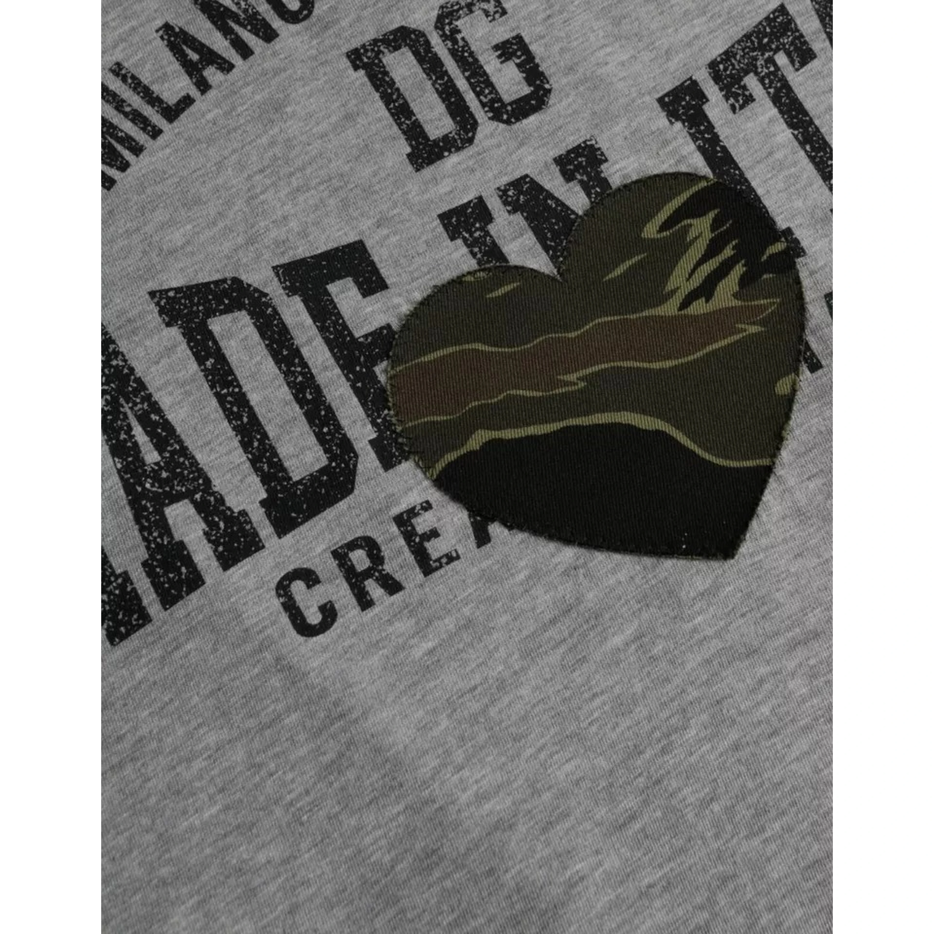 Gray Graphic Print Cotton Round Neck T-shirt