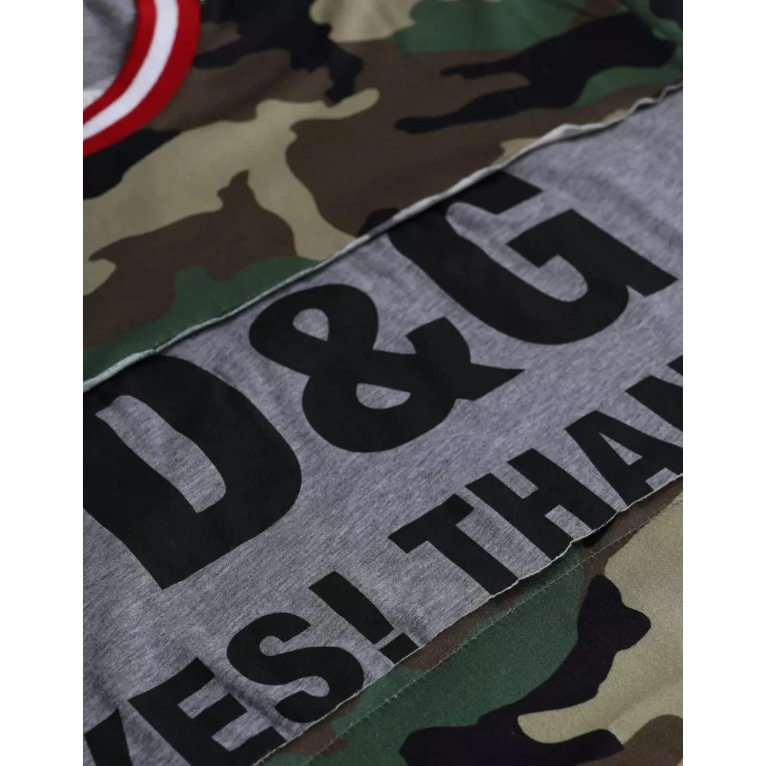 Multicolor Camouflage Cotton Crew Neck Men T-shirt