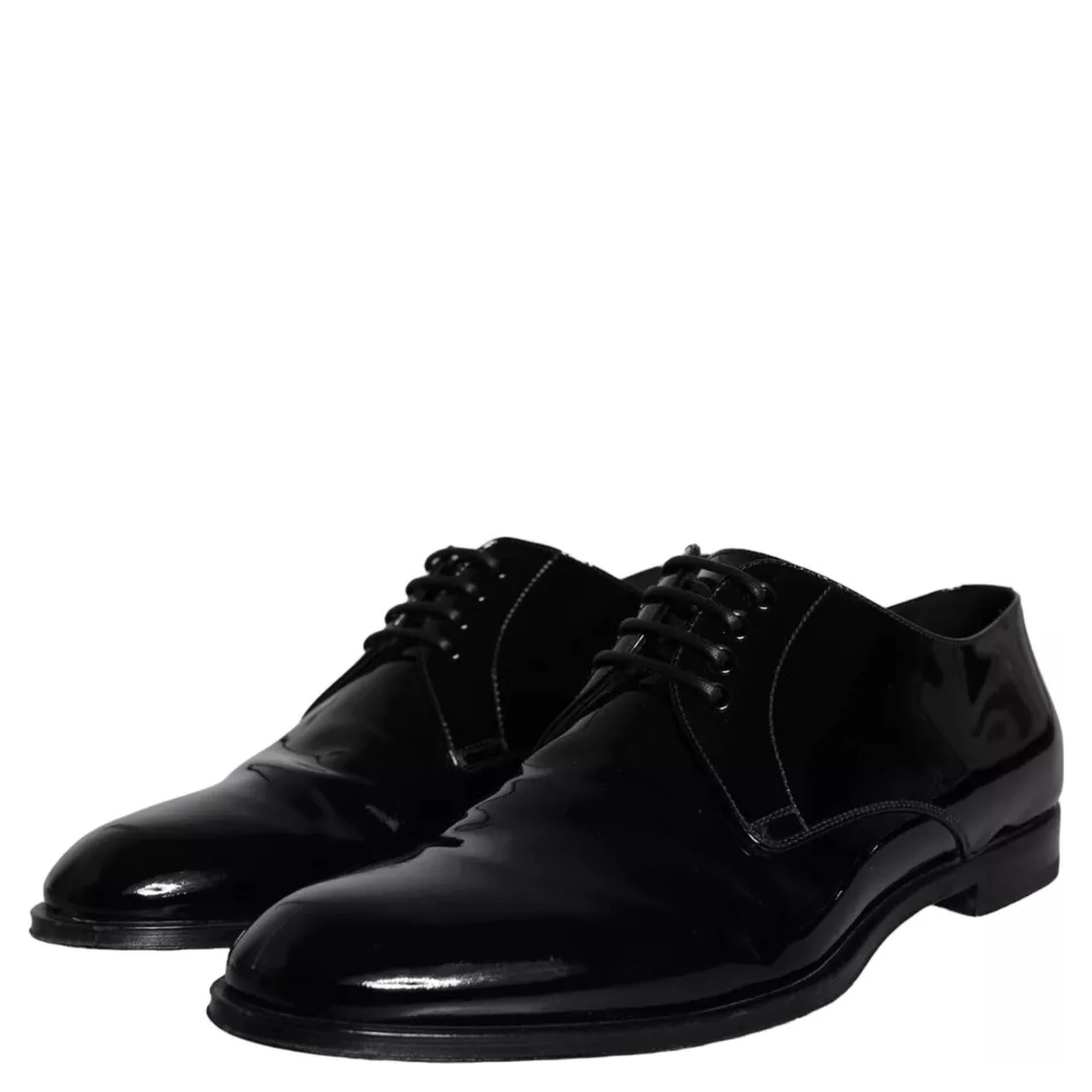 Black Calfskin Leather Derby Men Dress Shoes