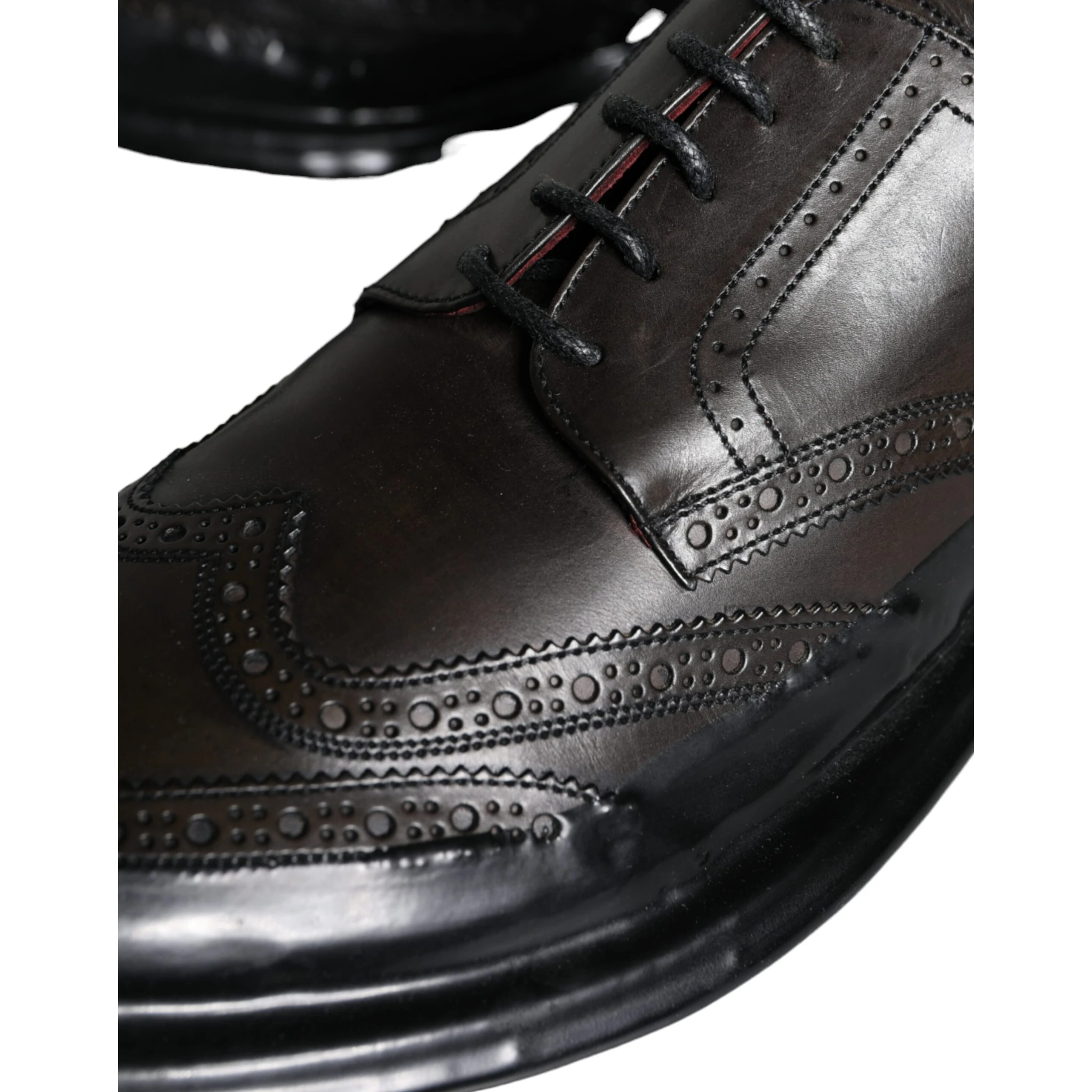 Black Leather Oxford Wingtip Formal Men Shoes