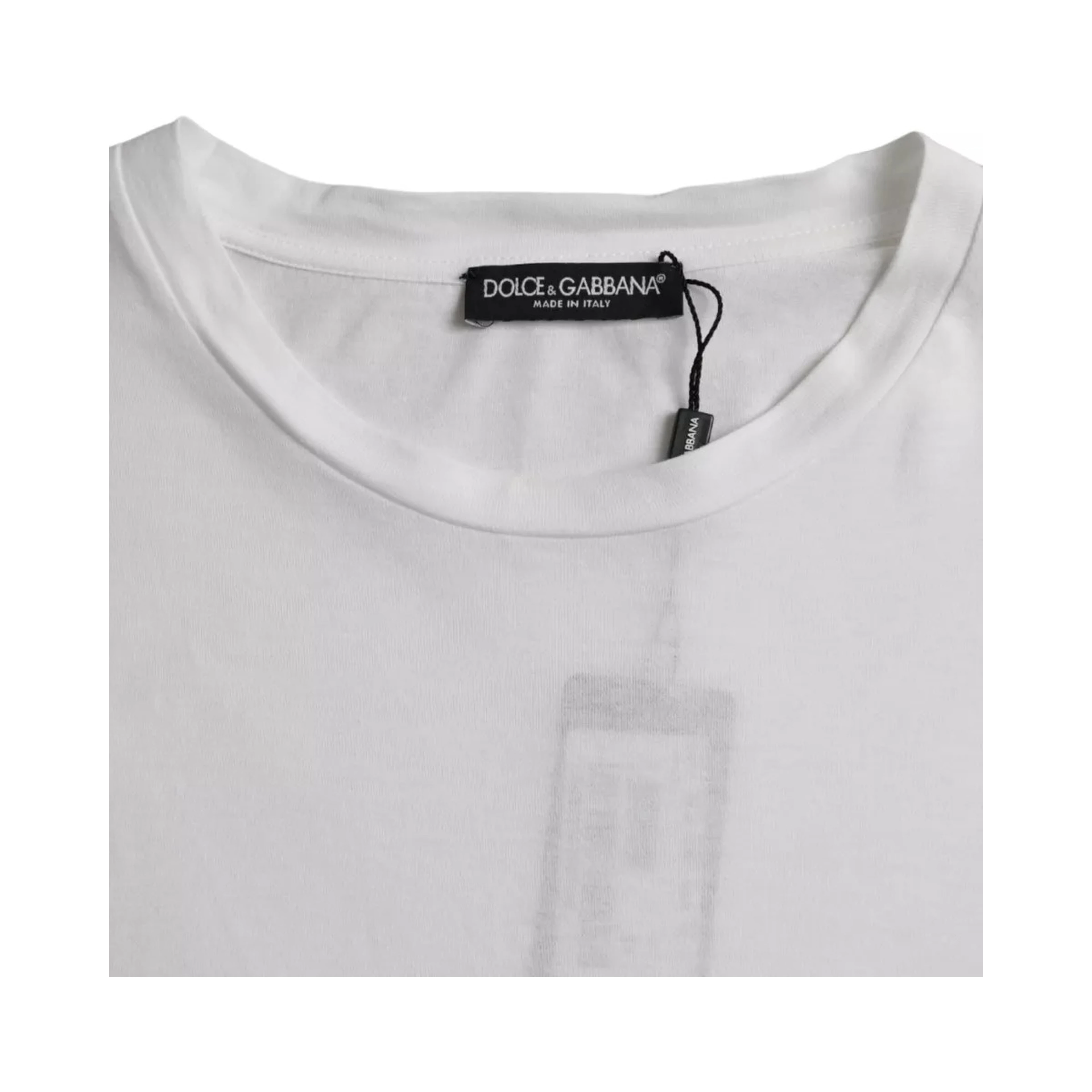 White Cotton Round Neck Short Sleeve T-shirt