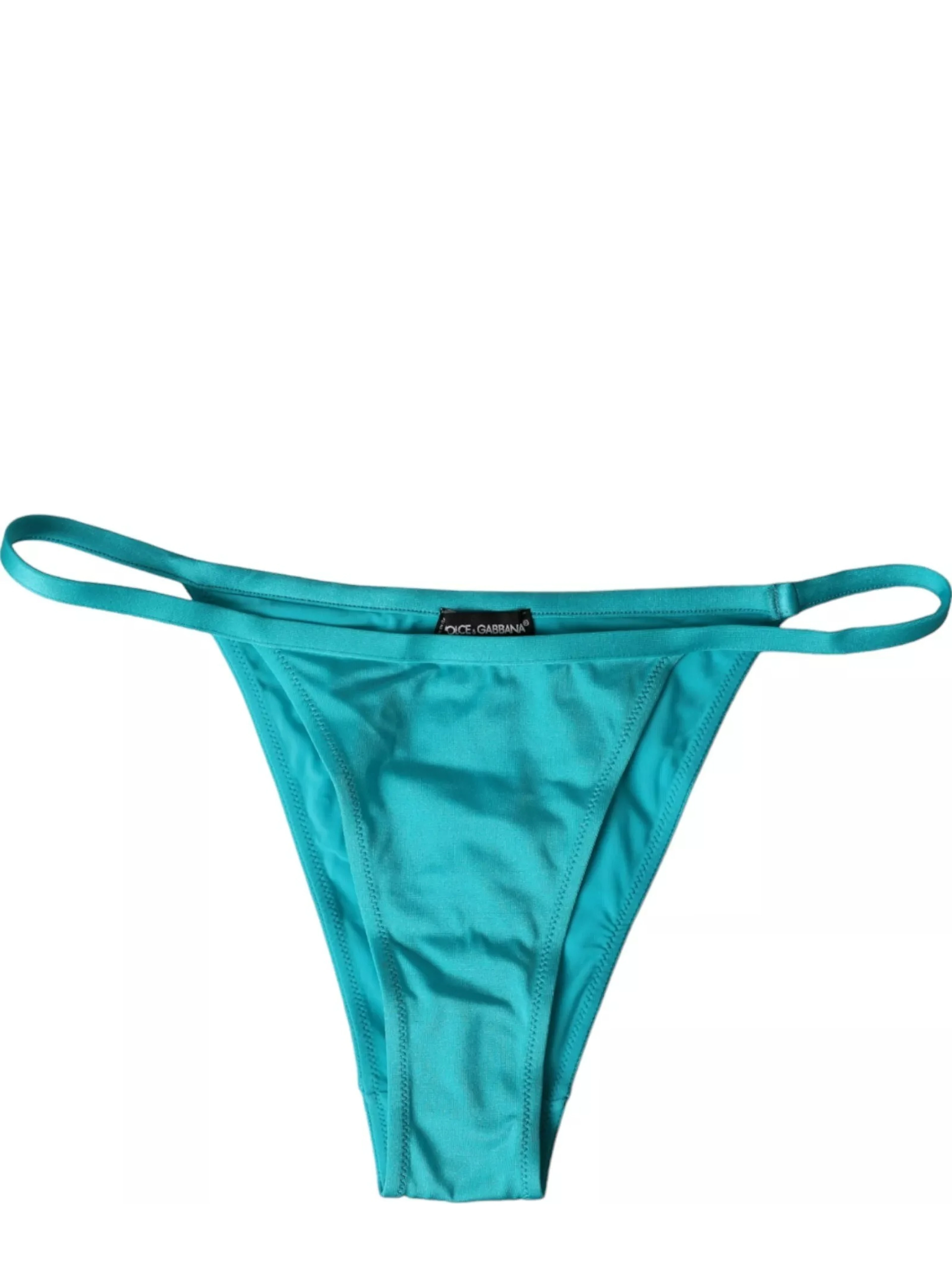 Blue Green Nylon Beachwear Swimwear Bottom Bikini
