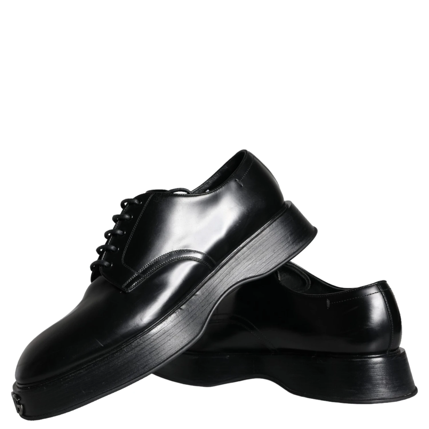 Black Calf Leather Derby Formal Dress Shoes