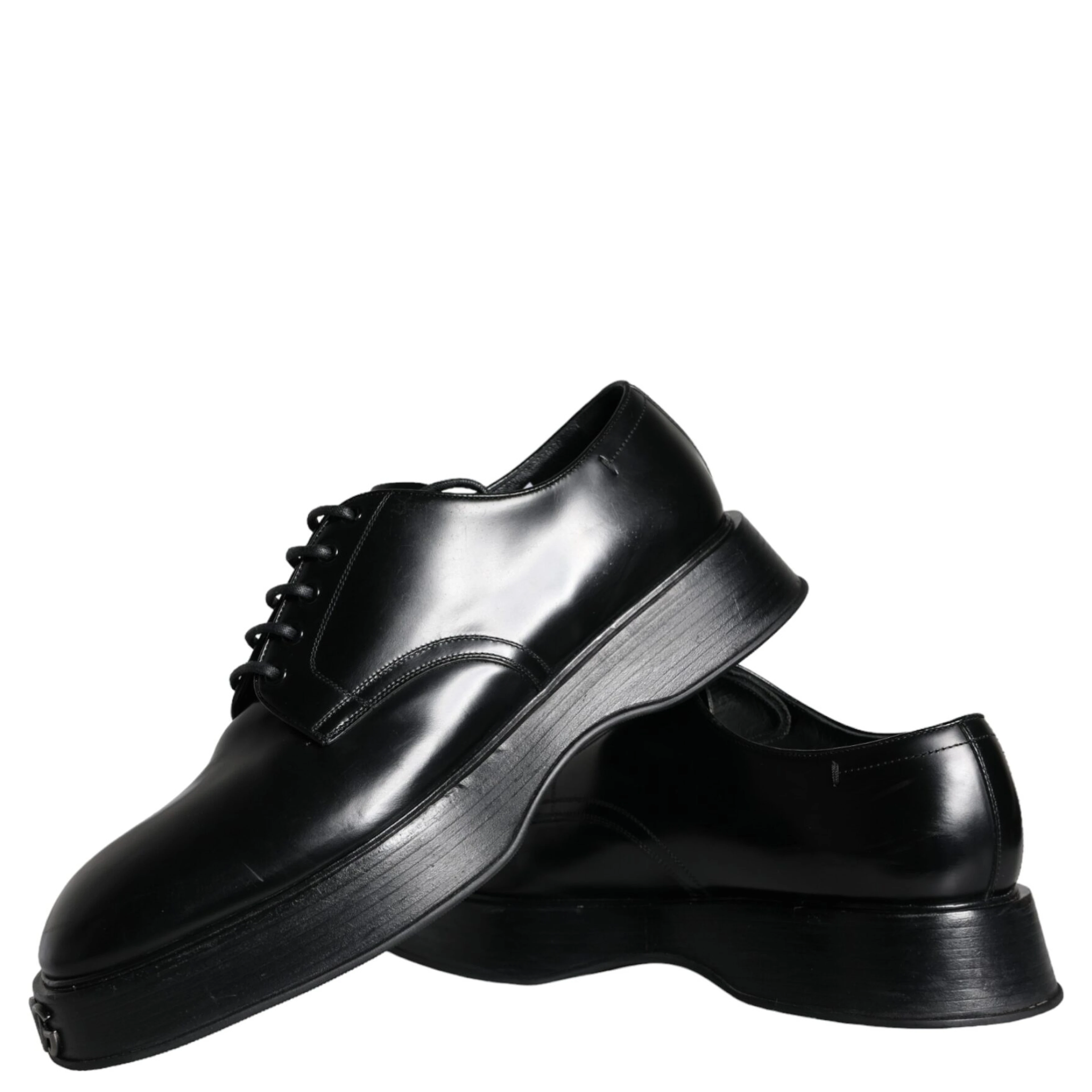 Black Calf Leather Derby Formal Dress Shoes