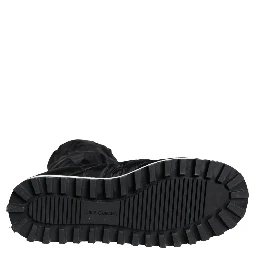 Black Quilted High Top Boots Sneakers Shoes