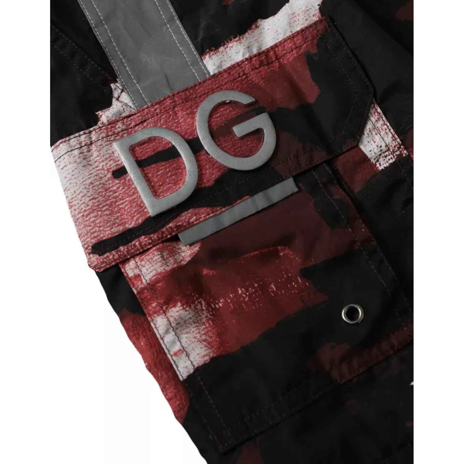 Multicolor Camouflage DG Logo Beachwear Shorts Swimwear