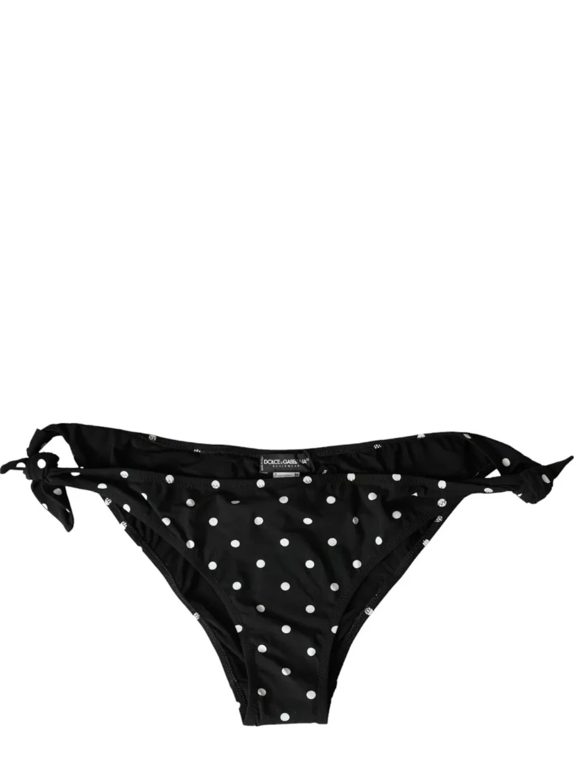 Black Polka Dot Swimwear Beachwear Bottom Bikini