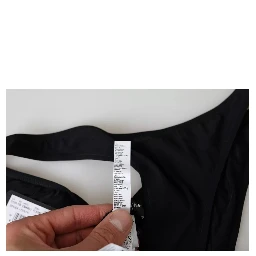 Black Nylon Swimwear Beachwear Bottom Bikini