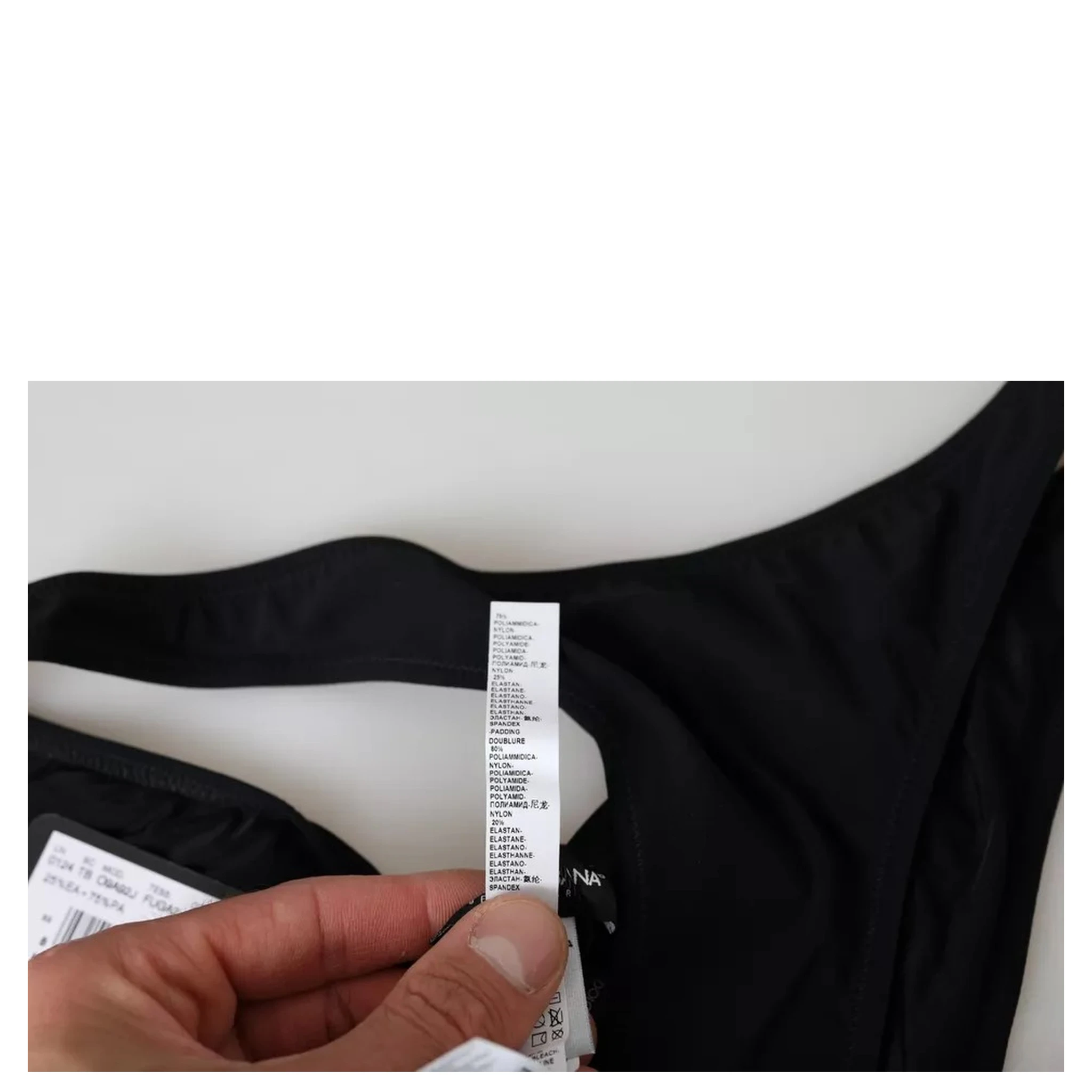 Black Nylon Swimwear Beachwear Bottom Bikini