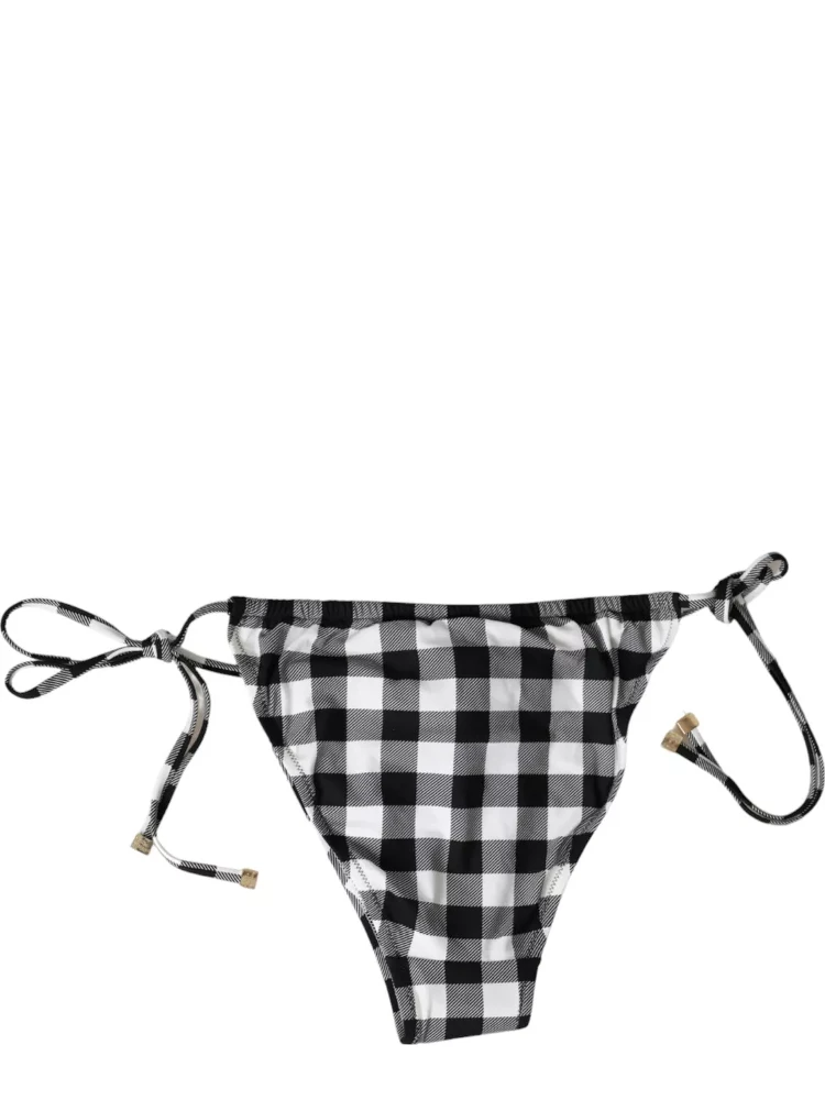 Black White Check Swimwear Beachwear Bottom Bikini alternative