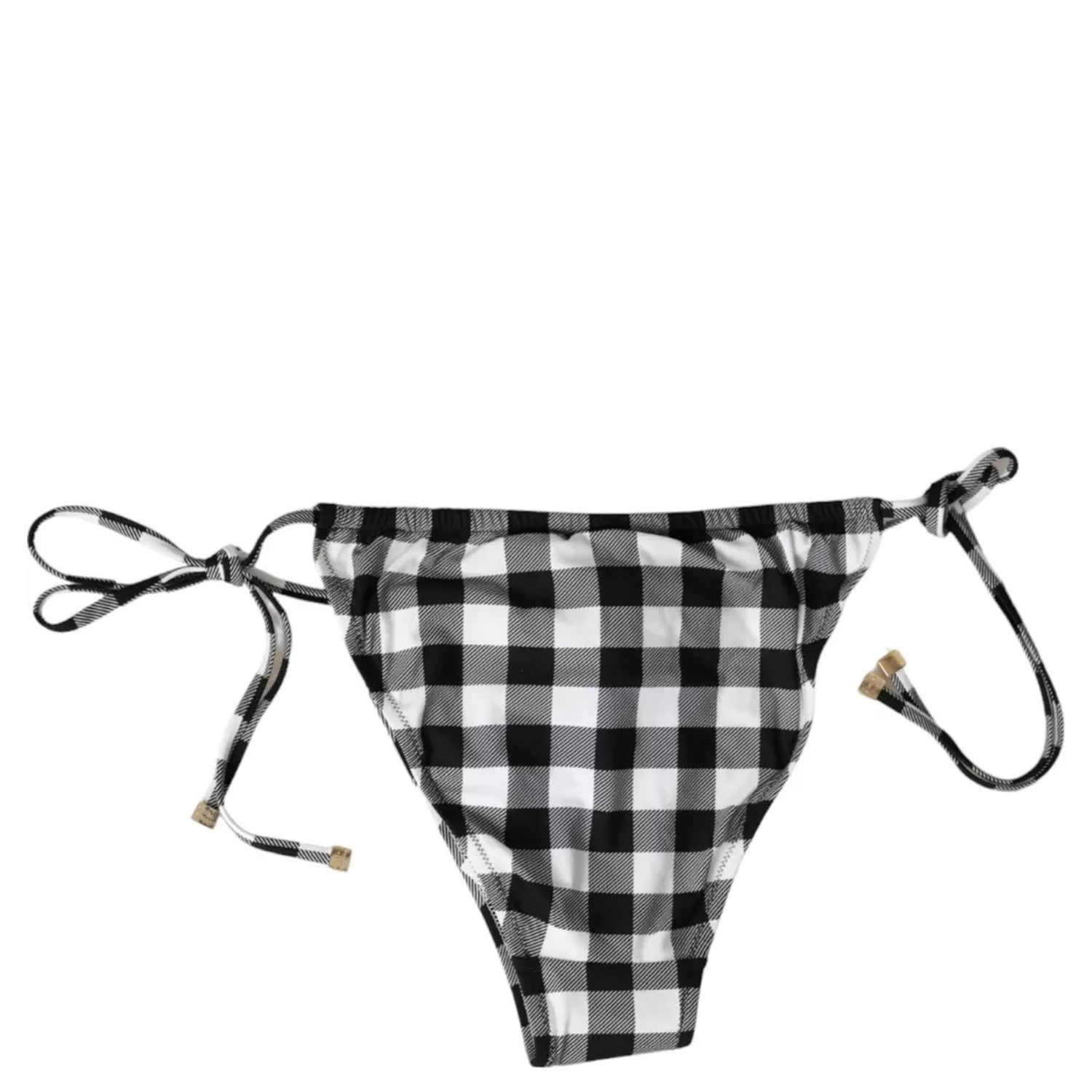 Black White Check Swimwear Beachwear Bottom Bikini