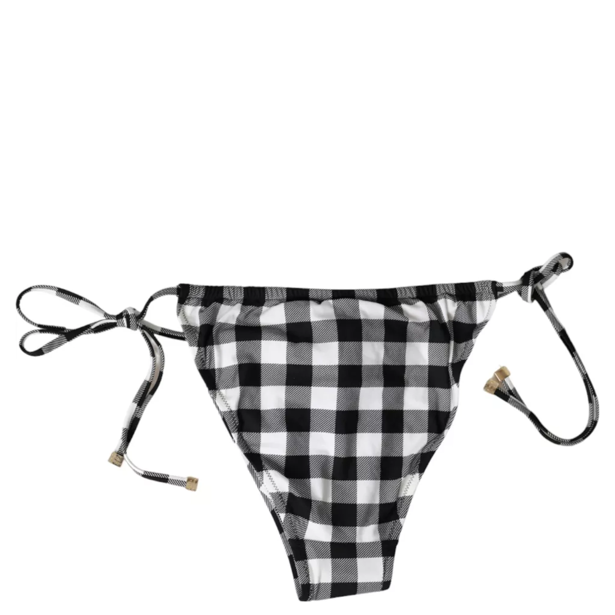 Black White Check Swimwear Beachwear Bottom Bikini