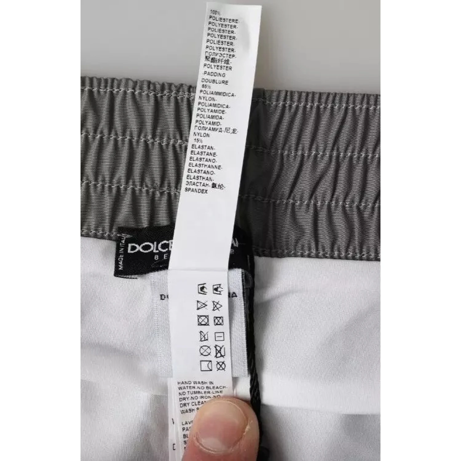 Dark Gray Polyester Beachwear Shorts Swimwear Men