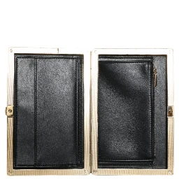 Black Velvet Gold Frame Clutch Evening Party Purse Bag