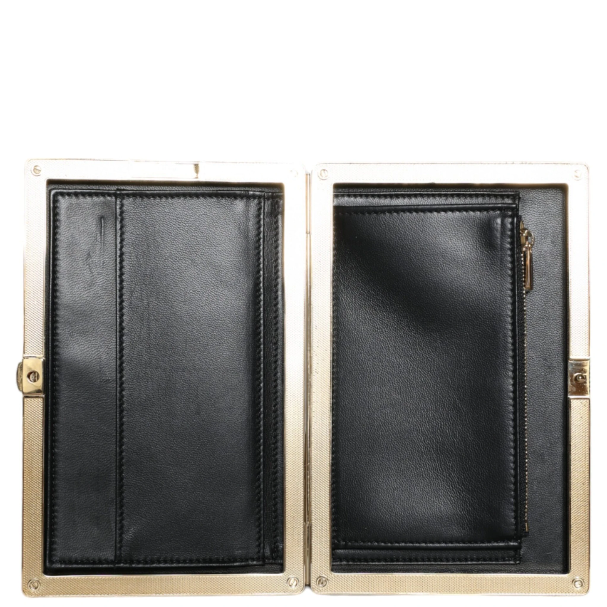 Black Velvet Gold Frame Clutch Evening Party Purse Bag