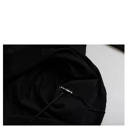 Black Logo Embossed Cotton Crew Neck T-shirt