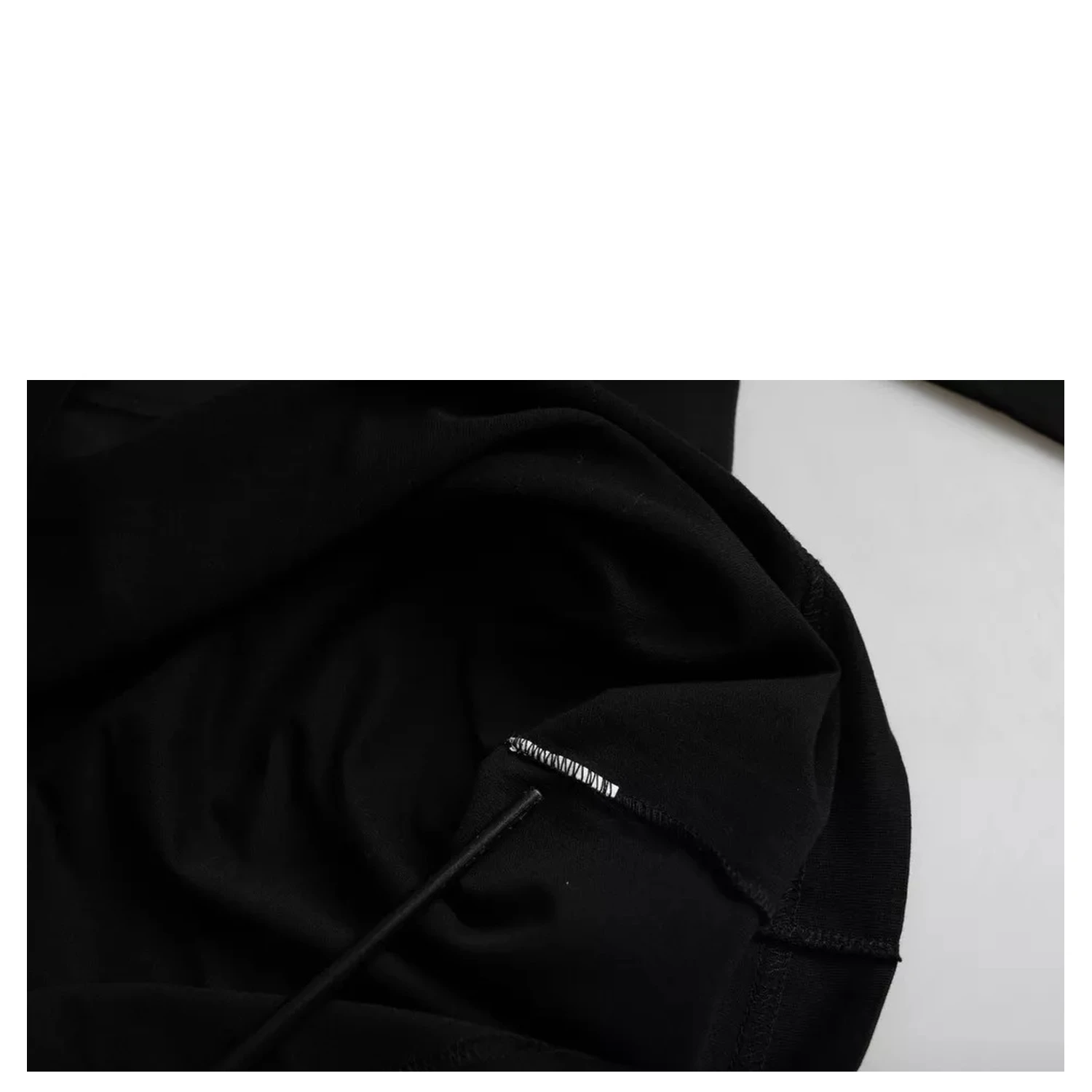 Black Logo Embossed Cotton Crew Neck T-shirt