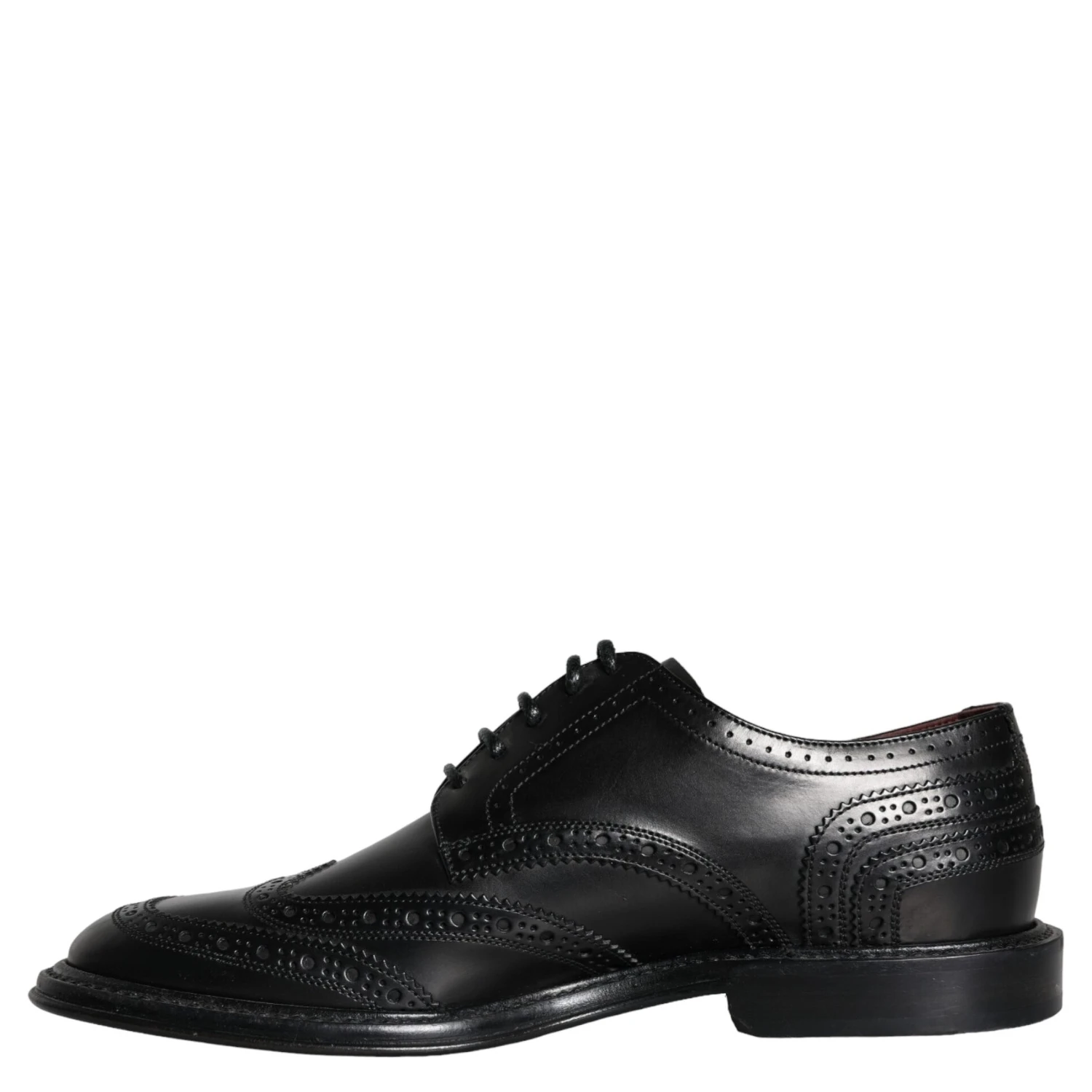 Black Leather Oxford Wingtip Formal Men Shoes