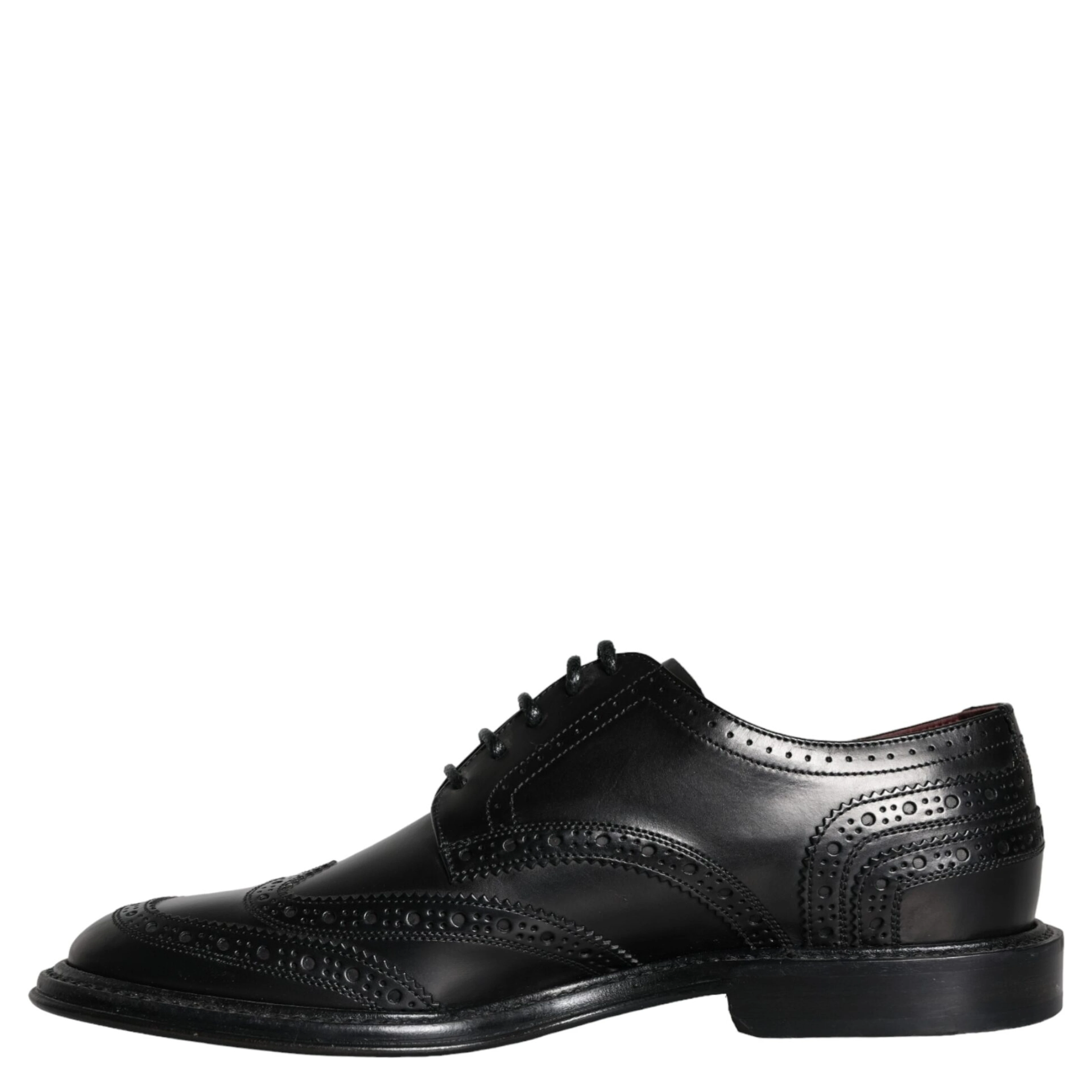 Black Leather Oxford Wingtip Formal Men Shoes