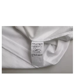 White Cotton Round Neck Short Sleeves T-shirt